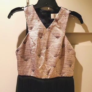 Anthropologie Nomad Isobel Pleated Midi Cocktail Dress Size 4 NWT